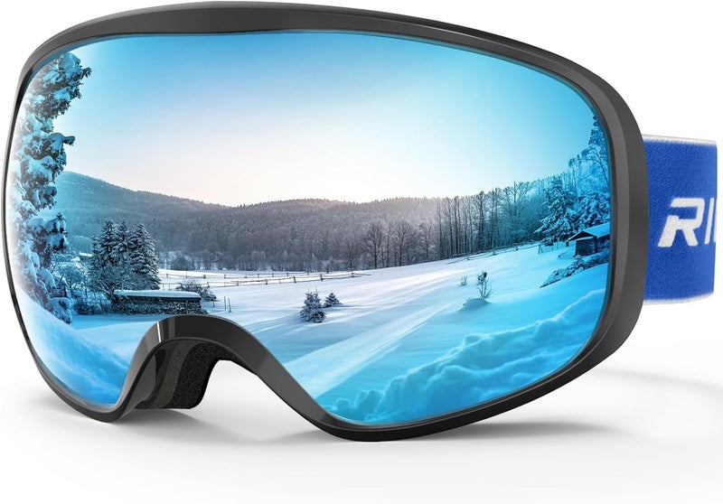 RIOROO Kids Ski Goggles for Boys Girls Aged 3-14, 100% UV Protection OTG Ski Goggles - Image 1